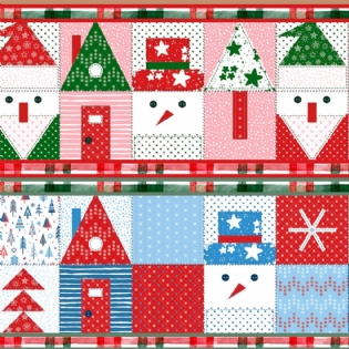 0 TECIDO TRICOLINE ESTAMPADA 100% ALGODÃO COLEÇÃO HISTÓRIAS DE NATAL D6224 V001
