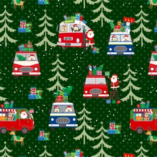 0 TECIDO TRICOLINE ESTAMPADA 100% ALGODÃO COLEÇÃO HISTÓRIAS DE NATAL D6228 V001