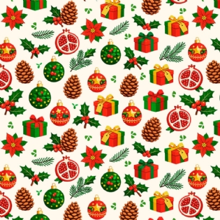 0 TECIDO TRICOLINE ESTAMPADA 100% ALGODÃO COLEÇÃO HISTÓRIAS DE NATAL D6232 V001